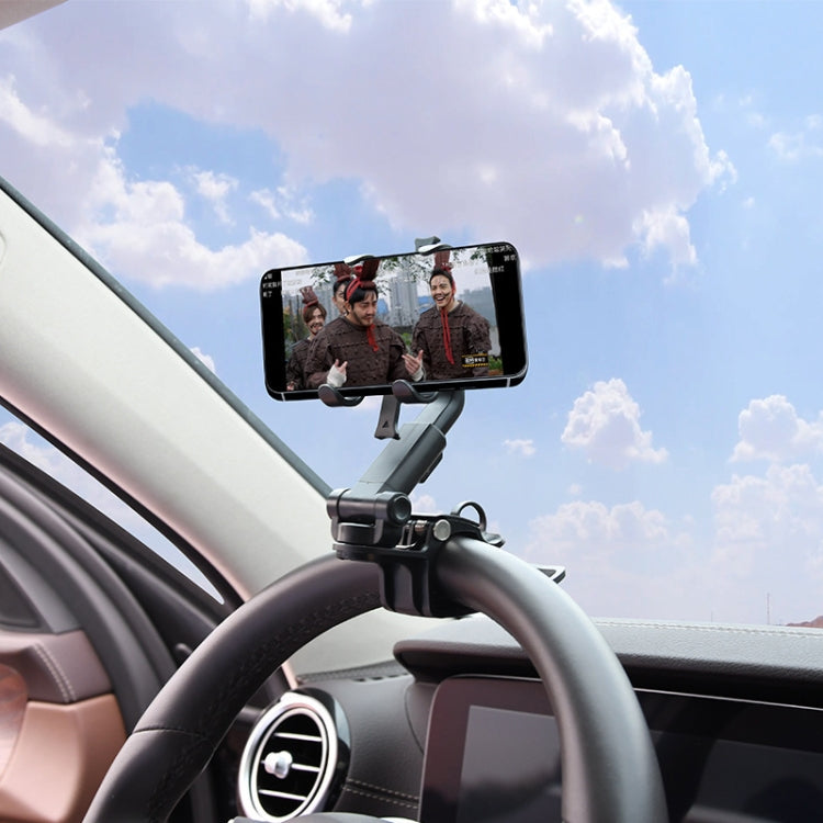 Supporto auto per cellulare con morsetto per parasole
