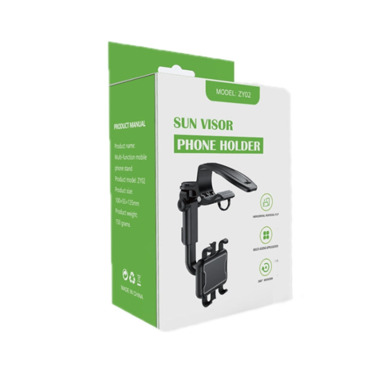 Supporto auto per cellulare con morsetto per parasole