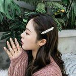 Set 5 fermagli per capelli con perle grandi