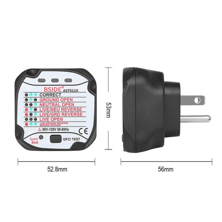 Rilevatore prese elettriche con spina BSIDE AST01