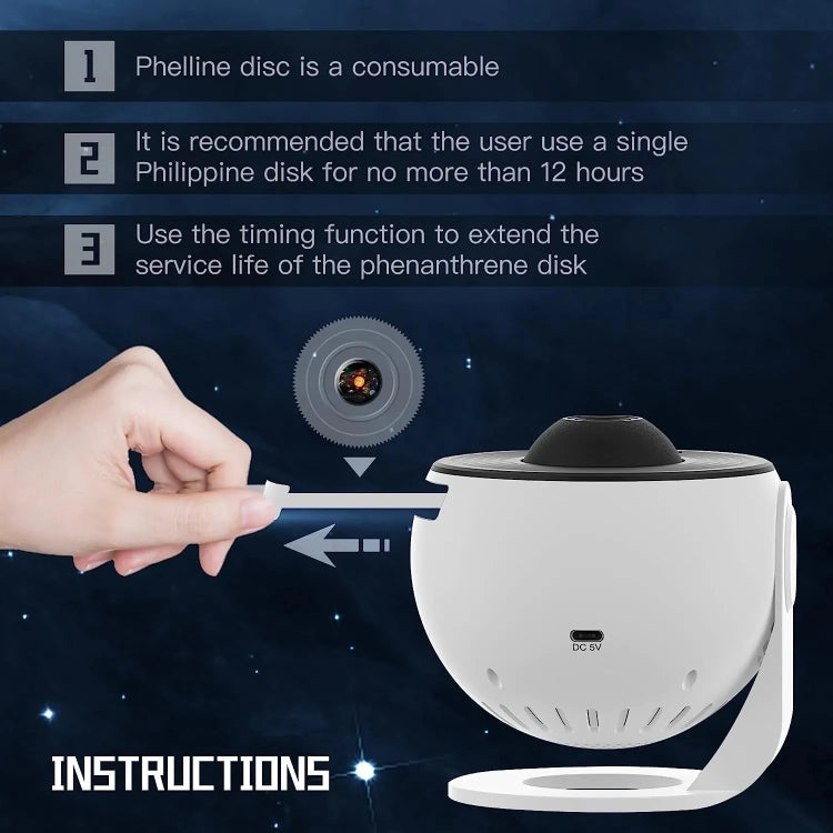 Lampada proiettore cielo stellato con 12 pellicole