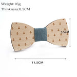 Fiocco da uomo in legno papillon elegante