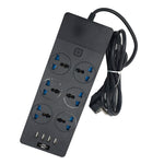 Multipresa 3000W 4 porte USB 6 prese con interruttore 2m