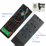 Multipresa 3000W 4 porte USB 6 prese con interruttore 2m