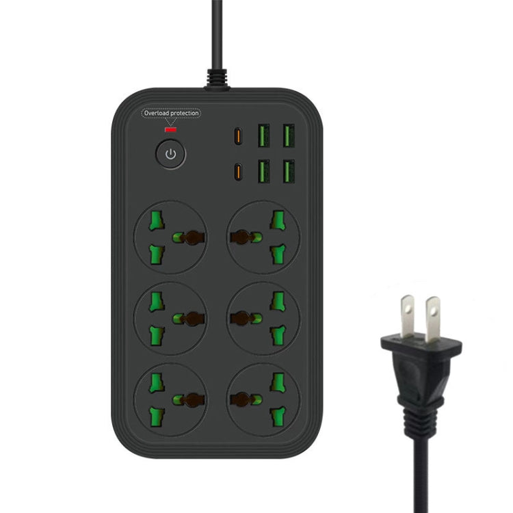 Multipresa 6 spine 3000W con 4 porte USB e interruttore 2m