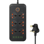 Multipresa 6 spine + 6 porte USB 3000W con interruttore
