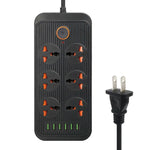 Multipresa 6 spine + 6 porte USB 3000W con interruttore