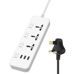Presa multipresa 3 spine + 3 porte USB 2500W con interruttore