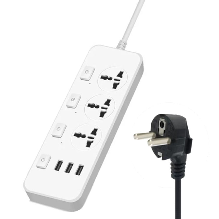 Presa multipresa 3 spine + 3 porte USB 2500W con interruttore