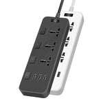 Presa multipresa 3 spine + 3 porte USB 2500W con interruttore