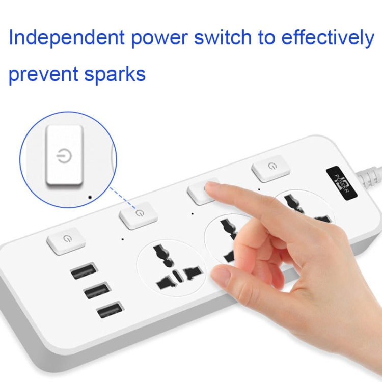 Presa multipresa 3 spine + 3 porte USB 2500W con interruttore
