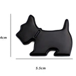 Adesivo decorativo in metallo per auto con emblema cane