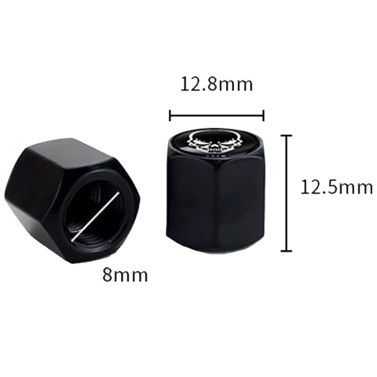 Set 4 tappi valvola in metallo per auto universali
