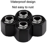 Set 4 tappi valvola in metallo per auto universali