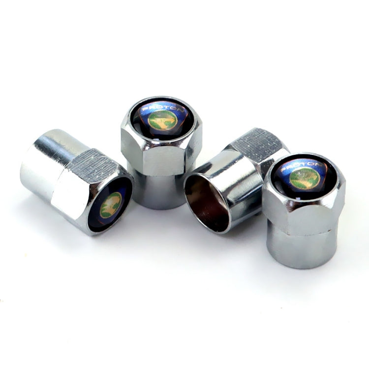 Set 4 cappucci valvole metallo universali auto