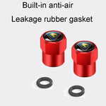Set 4 cappucci valvole metallo universali auto