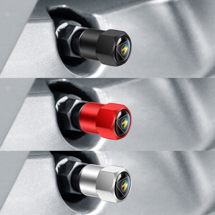 Set 4 cappucci valvole metallo universali auto