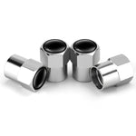 Set 4 Cappucci Valvole Esagonali in Metallo per Auto