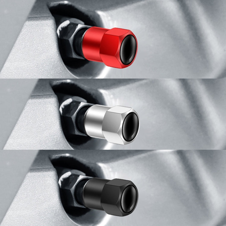 Set 4 Cappucci Valvole Esagonali in Metallo per Auto