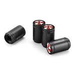 Set 4 Coprivalvole in Metallo per Pneumatici Auto