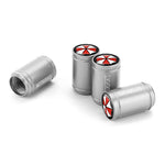 Set 4 Coprivalvole in Metallo per Pneumatici Auto