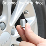 Set 4 Coprivalvole in Metallo per Pneumatici Auto
