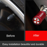 Set 4 Coprivalvole in Metallo per Pneumatici Auto