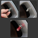 Set 4 Coprivalvole in Metallo per Pneumatici Auto