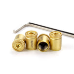 Set 4 coprivalvole antifurto per pneumatici auto in metallo