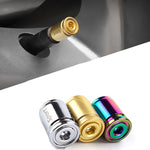 Set 4 coprivalvole antifurto per pneumatici auto in metallo