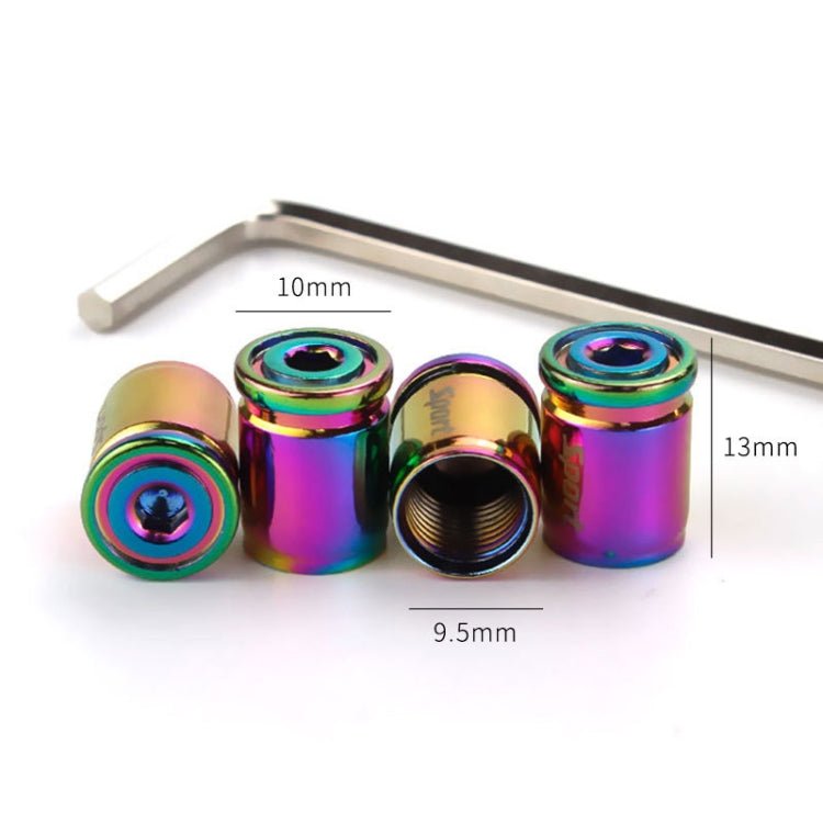 Set 4 coprivalvole antifurto per pneumatici auto in metallo