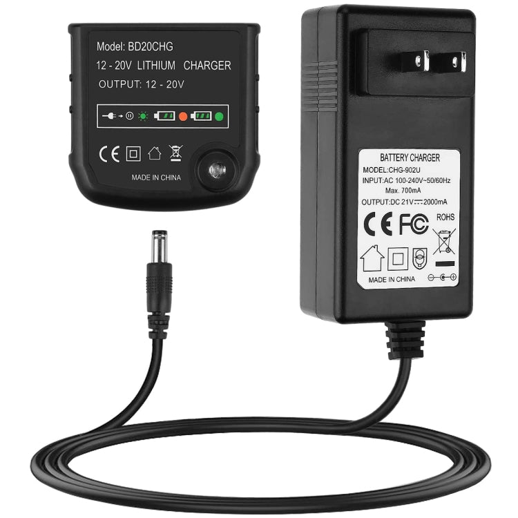 Caricabatterie rapido 20V per batterie al litio utensili