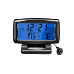 Orologio auto LCD con doppio termometro interno ed esterno