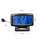 Orologio auto LCD con doppio termometro interno ed esterno
