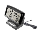 Orologio auto LCD con doppio termometro interno ed esterno