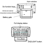 Orologio auto LCD con doppio termometro interno ed esterno
