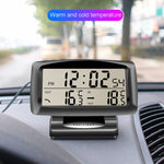 Orologio auto LCD con doppio termometro interno ed esterno