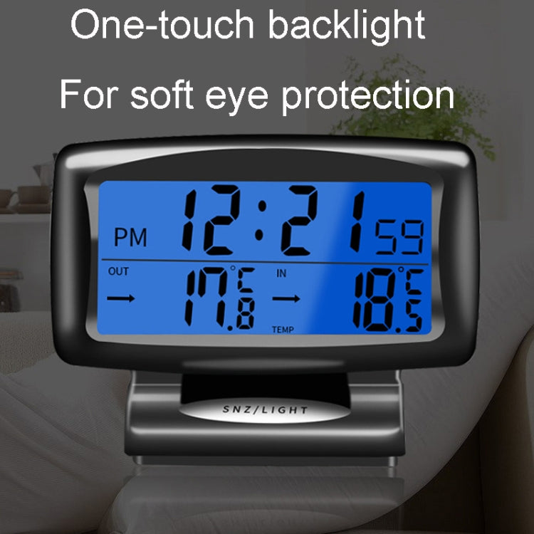 Orologio auto LCD con doppio termometro interno ed esterno