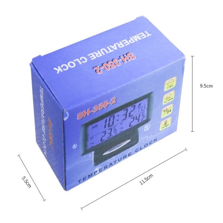 Orologio auto LCD con doppio termometro interno ed esterno