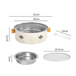 Griglia a carbone in acciaio inox per barbecue 29 cm