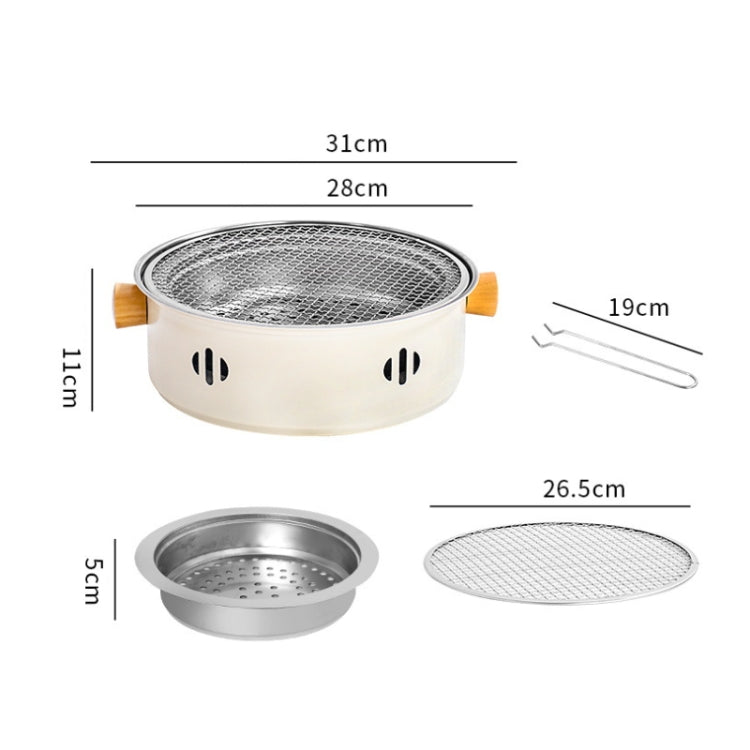 Griglia a carbone in acciaio inox per barbecue 29 cm