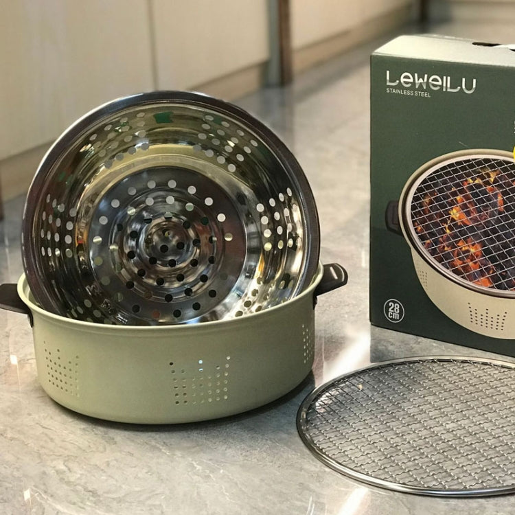 Griglia a carbone in acciaio inox per barbecue 29 cm