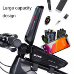 Borsa ciclismo con touch screen e guscio rigido in EVA 1,2L
