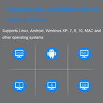 Scanner codici a barre portatile cablato compatibile PC e Android