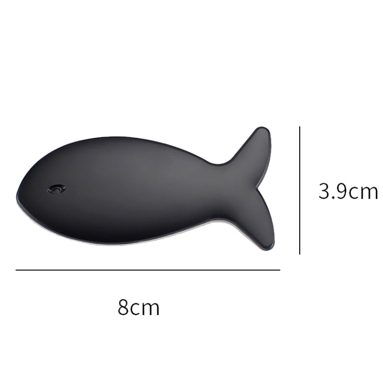 Adesivo in metallo decorativo per auto a forma di pesce 9x4 cm