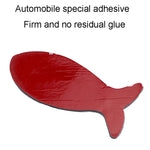 Adesivo in metallo decorativo per auto a forma di pesce 9x4 cm
