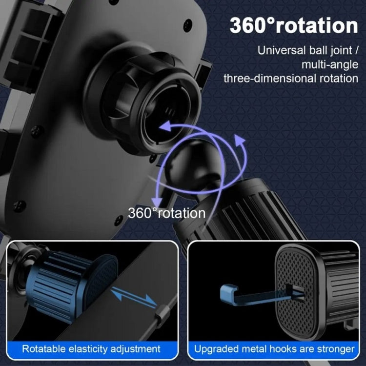 Porta cellulare auto con clip e gancio rotante 360°