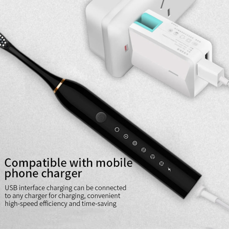 Spazzolino elettrico ricaricabile ad ultrasuoni con 4 testine