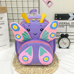 Zaino per bambini con farfalla cartone animato 23x26x11 cm