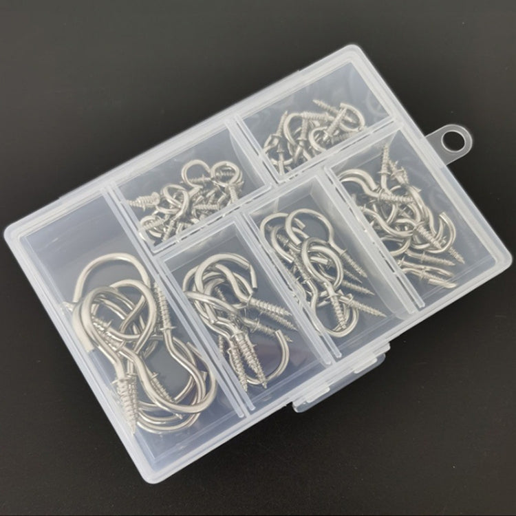 Set 75 ganci da soffitto da avvitare in ferro